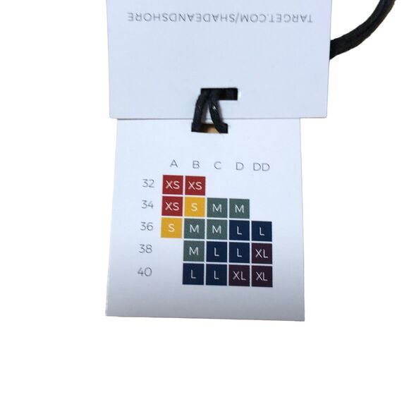 NEW Shade and Shore Bikini Top M 34C 34D 36B 36C 38B Blue Ribbed Padded Triangle - Picture 6 of 9